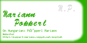 mariann popperl business card